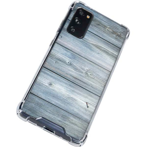 Weathered Blue Wood Galaxy S20 FE Clear Case