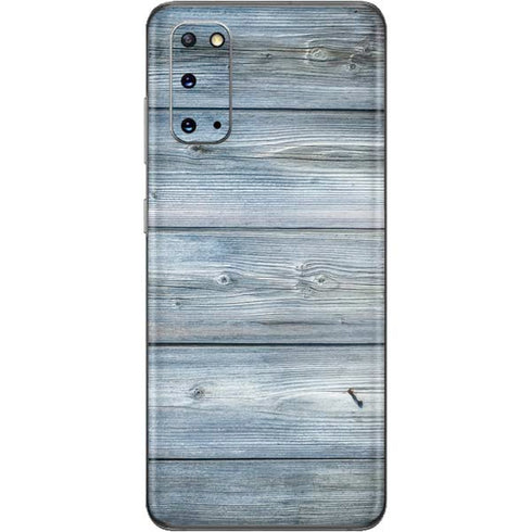 Weathered Blue Wood Galaxy S20 Skin