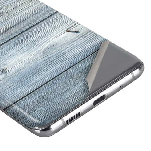 Weathered Blue Wood Galaxy S20 Skin