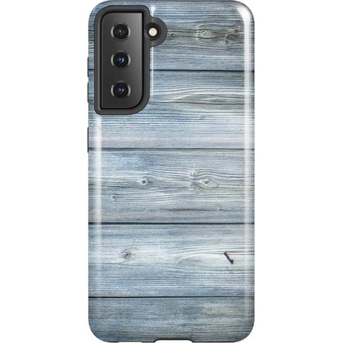 Weathered Blue Wood Galaxy S21 5G Pro Case