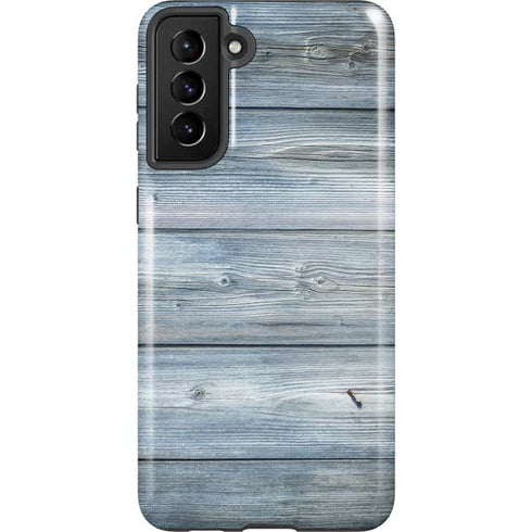 Weathered Blue Wood Galaxy S21 Plus 5G Pro Case