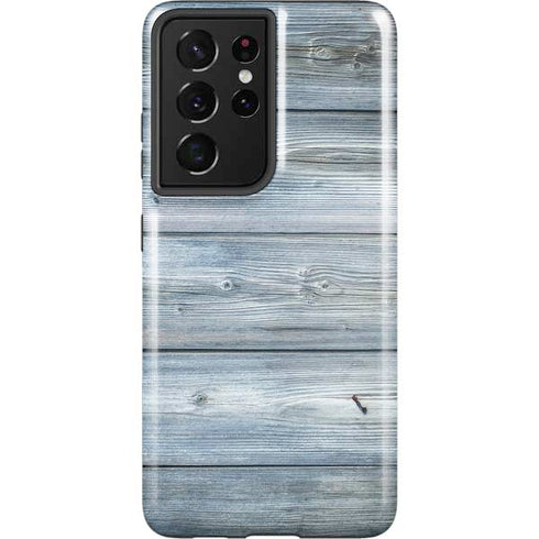 Weathered Blue Wood Galaxy S21 Ultra 5G Pro Case