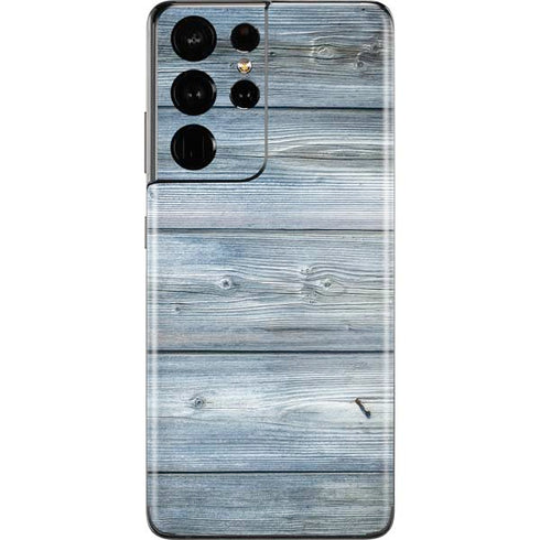 Weathered Blue Wood Galaxy S21 Ultra 5G Skin