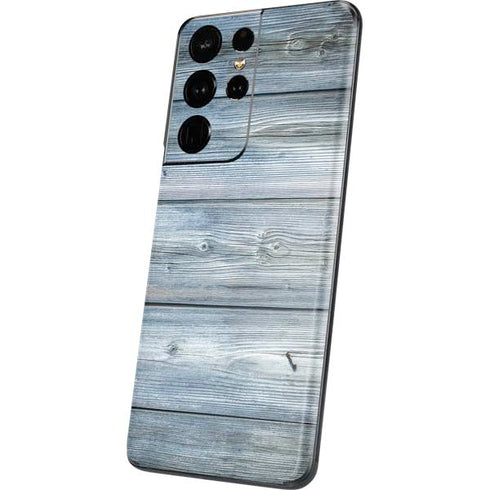 Weathered Blue Wood Galaxy S21 Ultra 5G Skin