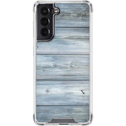 Weathered Blue Wood Galaxy S22 Clear Case