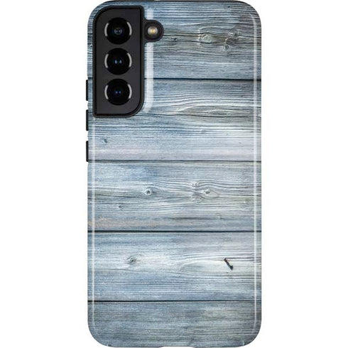 Weathered Blue Wood Galaxy S22 Plus Pro Case