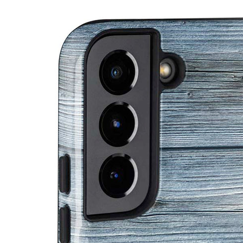 Weathered Blue Wood Galaxy S22 Plus Pro Case