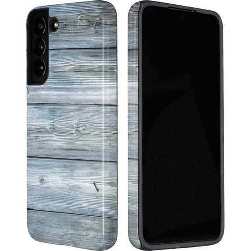 Weathered Blue Wood Galaxy S22 Plus Pro Case