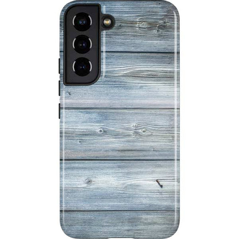 Weathered Blue Wood Galaxy S22 Pro Case