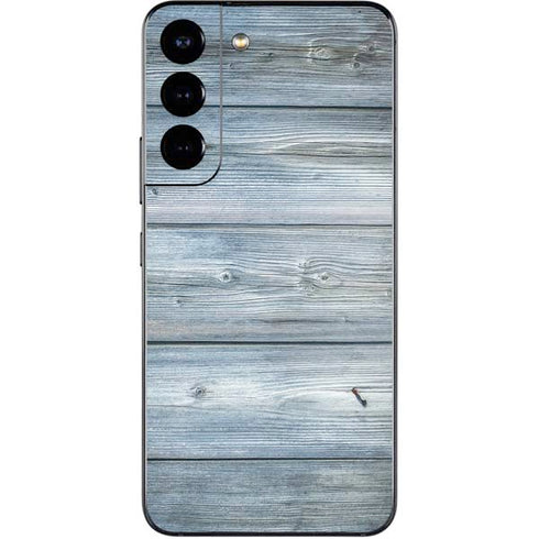 Weathered Blue Wood Galaxy S22 Skin