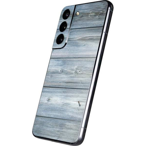 Weathered Blue Wood Galaxy S22 Skin