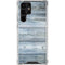 Weathered Blue Wood Galaxy S22 Ultra Clear Case