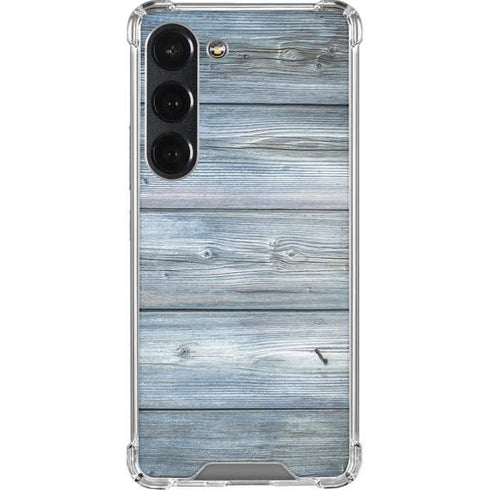 Weathered Blue Wood Galaxy S23 Clear Case
