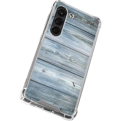 Weathered Blue Wood Galaxy S23 Clear Case