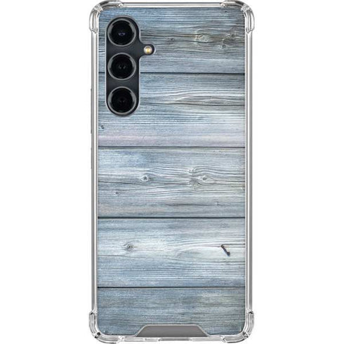 Weathered Blue Wood Galaxy S23 FE Clear Case