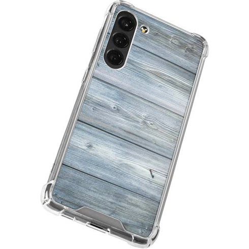 Weathered Blue Wood Galaxy S23 Plus Clear Case