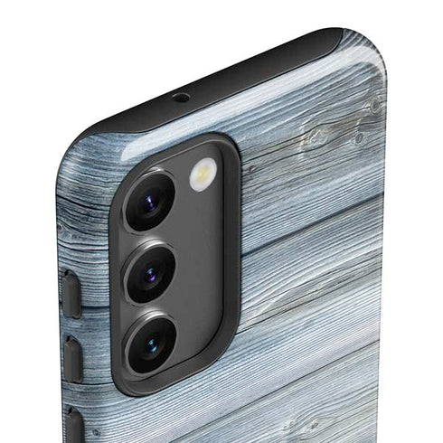 Weathered Blue Wood Galaxy S23 Plus Pro Case