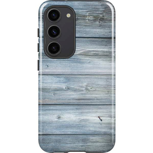 Weathered Blue Wood Galaxy S23 Pro Case