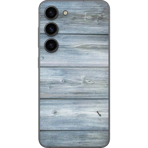 Weathered Blue Wood Galaxy S23 Skin