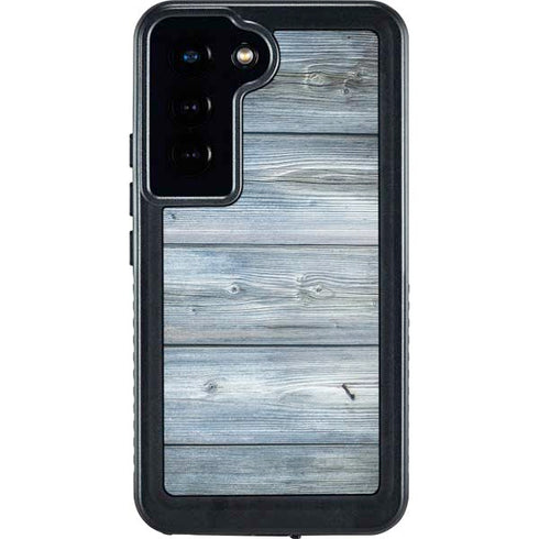Weathered Blue Wood Galaxy S23 Waterproof Case