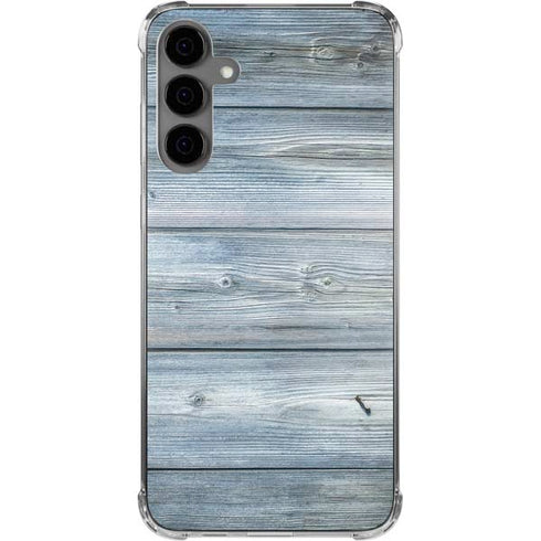 Weathered Blue Wood Galaxy S24 Plus Clear Case