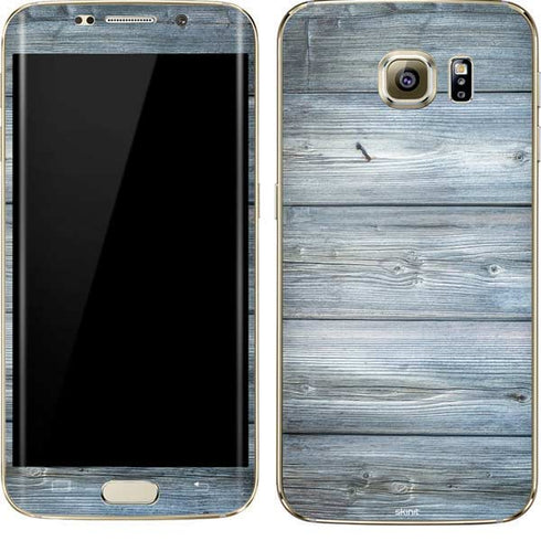 Weathered Blue Wood Galaxy S7 Edge Skin