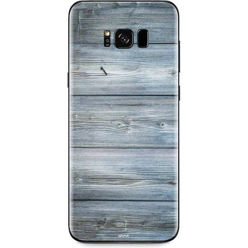 Weathered Blue Wood Galaxy S8 Skin