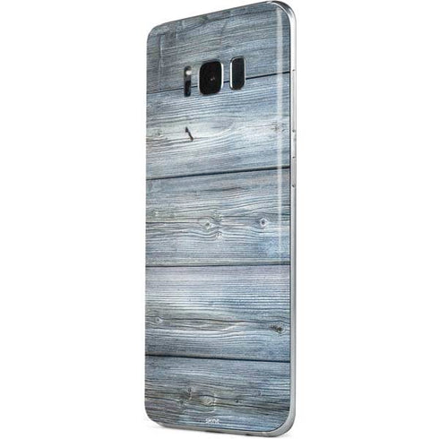 Weathered Blue Wood Galaxy S8 Skin