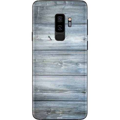 Weathered Blue Wood Galaxy S9 Plus Skin
