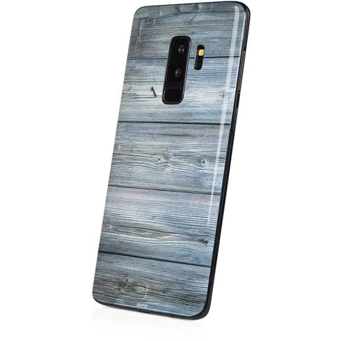 Weathered Blue Wood Galaxy S9 Plus Skin