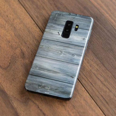 Weathered Blue Wood Galaxy S9 Plus Skin
