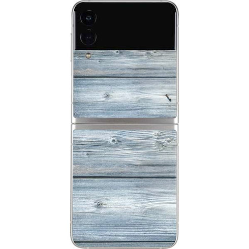 Weathered Blue Wood Galaxy Z Flip3 5G Skin