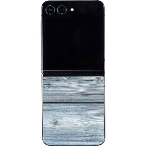 Weathered Blue Wood Galaxy Z Flip5 5G Skin