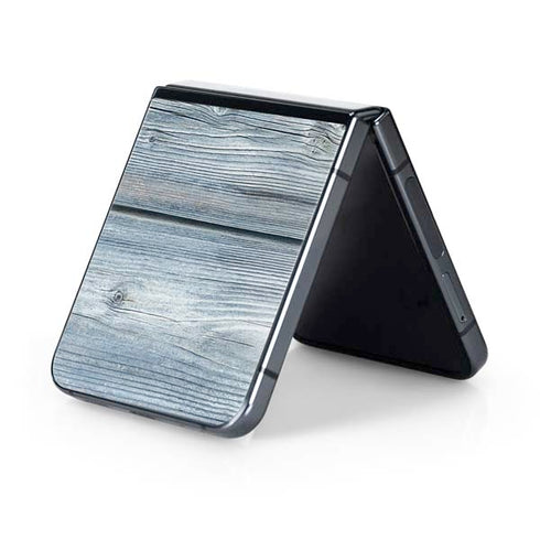 Weathered Blue Wood Galaxy Z Flip5 5G Skin