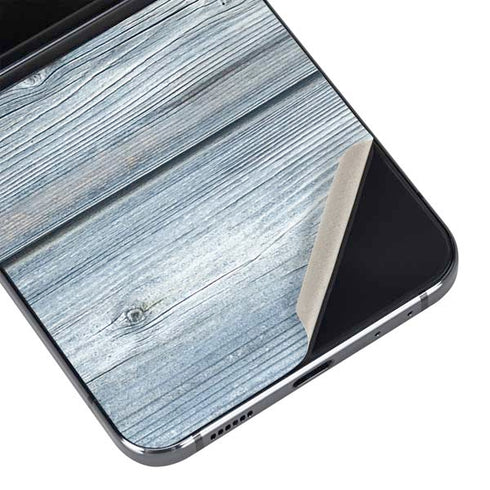 Weathered Blue Wood Galaxy Z Flip5 5G Skin