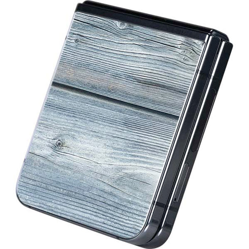 Weathered Blue Wood Galaxy Z Flip5 5G Skin