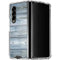 Weathered Blue Wood Galaxy Z Fold4 5G Clear Case