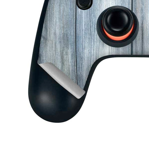 Weathered Blue Wood Google Stadia Controller Skin