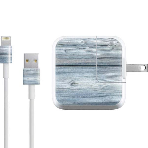 Weathered Blue Wood iPad Charger (10W USB) Skin
