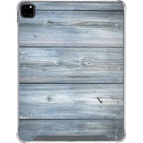 Weathered Blue Wood iPad Pro 12.9in (2020) Clear Case