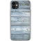 Weathered Blue Wood iPhone 11 Clear Case