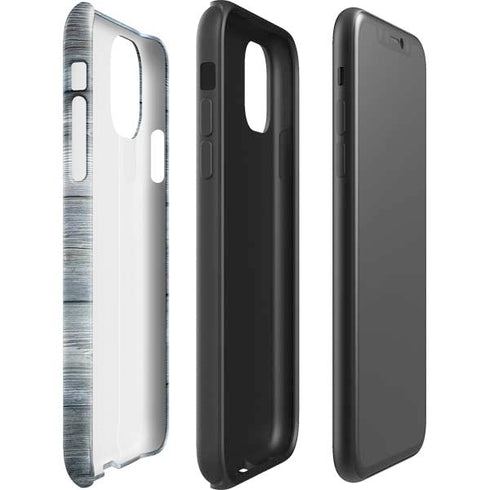 Weathered Blue Wood iPhone 11 Impact Case