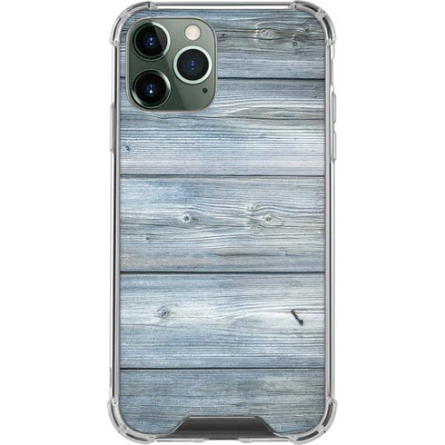 Weathered Blue Wood iPhone 11 Pro Max Clear Case