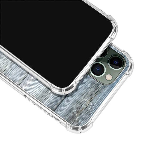 Weathered Blue Wood iPhone 11 Pro Max Clear Case