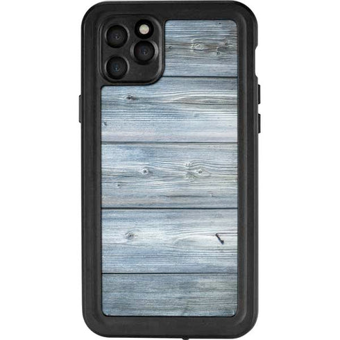 Weathered Blue Wood iPhone 11 Pro Max Waterproof Case