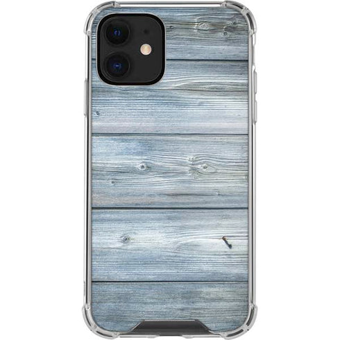 Weathered Blue Wood iPhone 12 Mini Clear Case