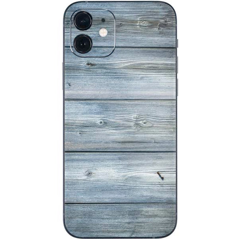 Weathered Blue Wood iPhone 12 Mini Skin