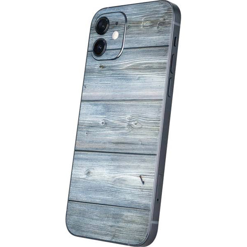 Weathered Blue Wood iPhone 12 Mini Skin