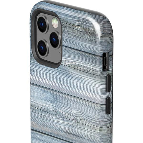 Weathered Blue Wood iPhone 12 Pro Impact Case