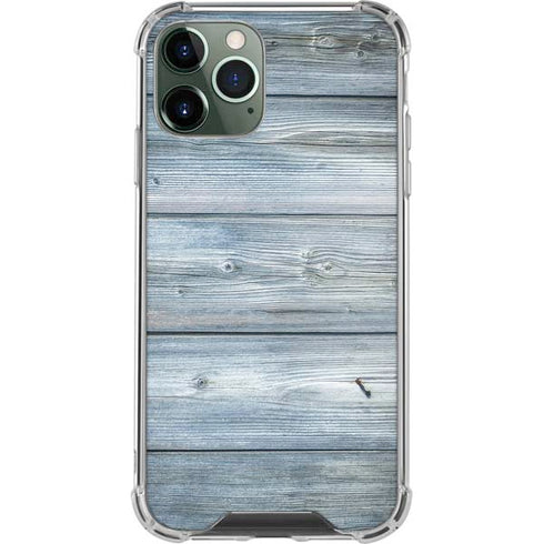 Weathered Blue Wood iPhone 12 Pro Max Clear Case